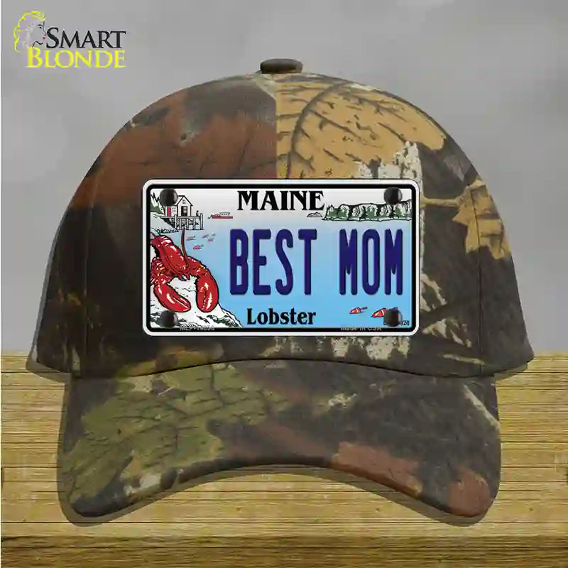 Best Mom Maine Lobster Novelty License Plate Hat Cotton / Camoflauge