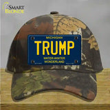 Trump Michigan Blue Novelty License Plate Hat Cotton / Camoflauge