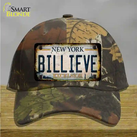 Billieve Excelcior New York Novelty License Plate Hat Cotton / Camoflauge