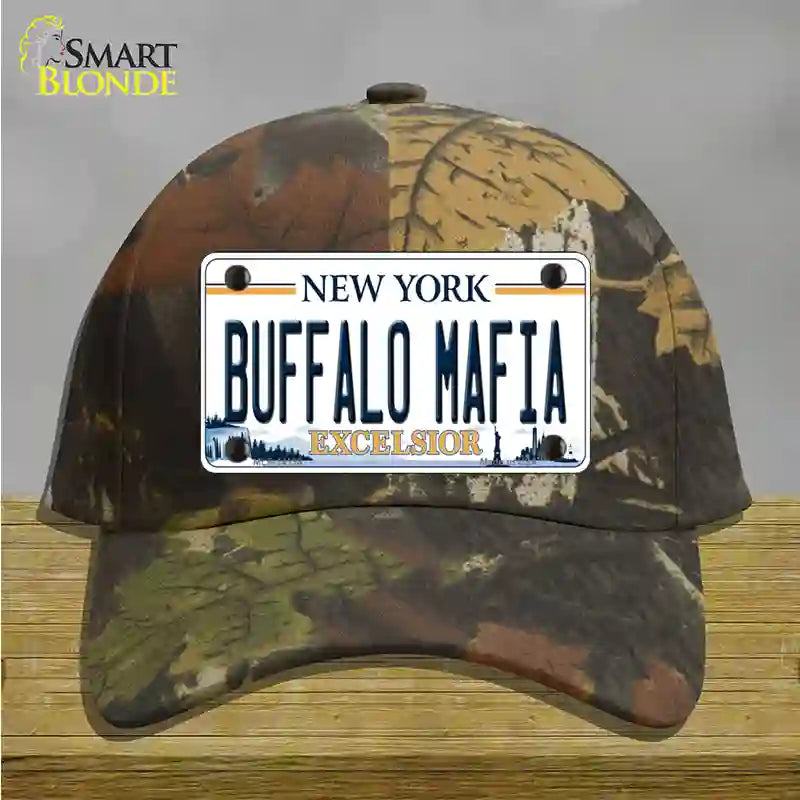 Buffalo Mafia New York Excelsior Novelty License Plate Hat Cotton / Camoflauge