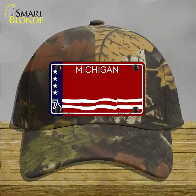 Michigan Bicentennial 76 State Blank Novelty License Plate Hat Cotton / Camoflauge