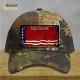 Rusty Michigan Bicentennial 76 Novelty License Plate Hat Cotton / Camoflauge