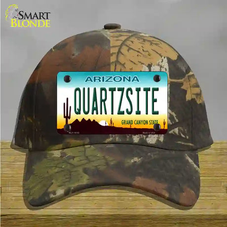 Quartzsite Arizona State Background Novelty License Plate Hat Cotton / Camoflauge