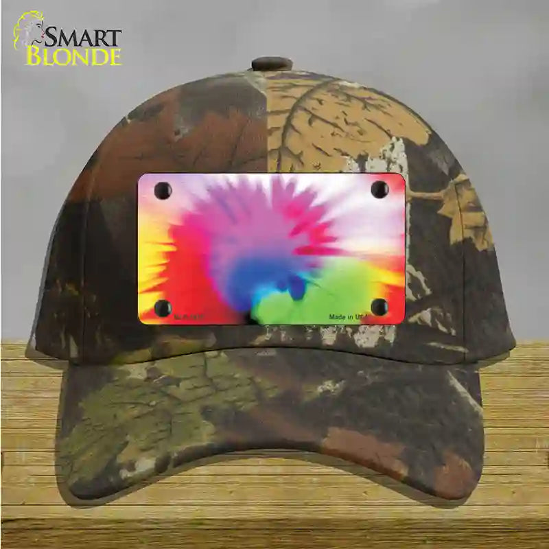 Pink Tie-Dye Novelty License Plate Hat Cotton / Camoflauge