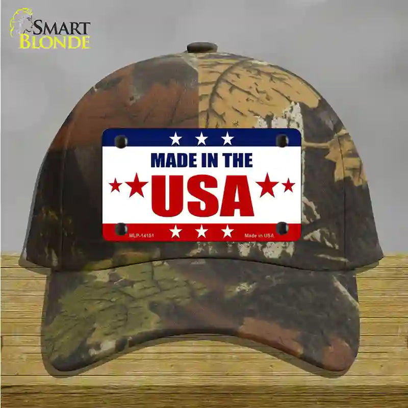 Made in the USA Novelty License Plate Hat Cotton / Camoflauge