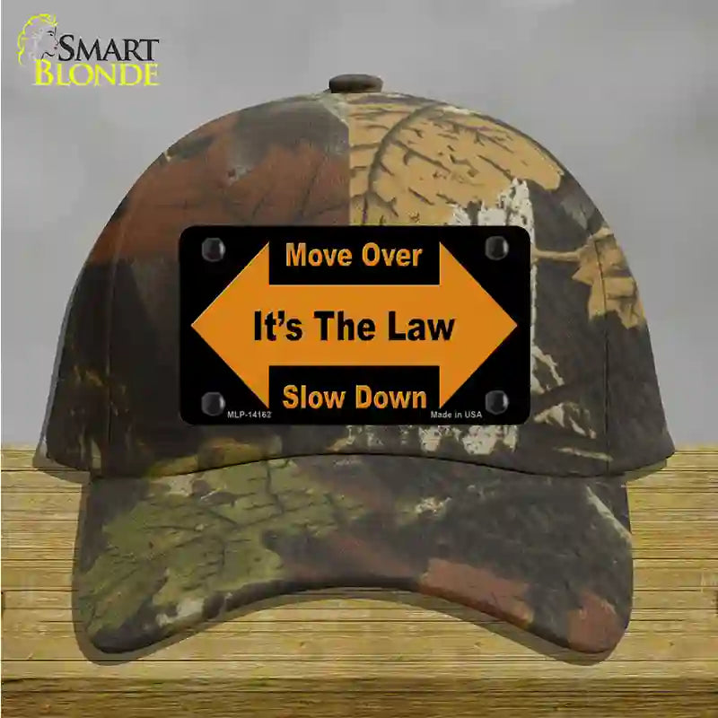 Move Over Its The Law Novelty License Plate Hat Cotton / Camoflauge