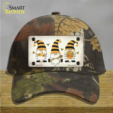 Gnomes Honeybees Novelty License Plate Hat Cotton / Camoflauge