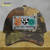 Peace Love Turquoise Novelty License Plate Hat Cotton / Camoflauge