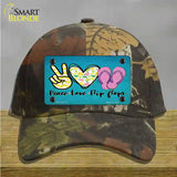 Peace Love Flip Flops Novelty License Plate Hat Cotton / Camoflauge