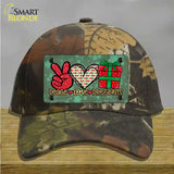 Peace Love Presents Novelty License Plate Hat Cotton / Camoflauge