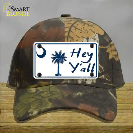 Hey Yall South Carolina Novelty License Plate Hat Cotton / Camoflauge