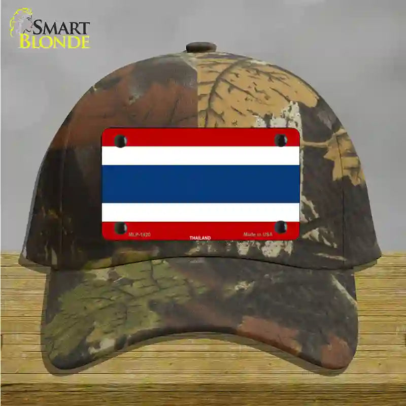 Thailand Flag Novelty License Plate Hat Cotton / Camoflauge