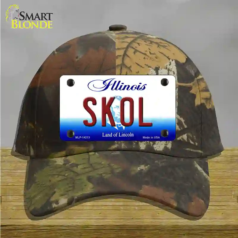 Skol Illinois Novelty License Plate Hat Cotton / Camoflauge