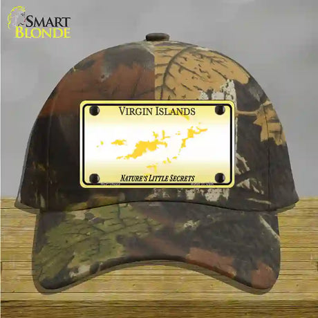 Virgin Islands Blank Novelty License Plate Hat Cotton / Camoflauge