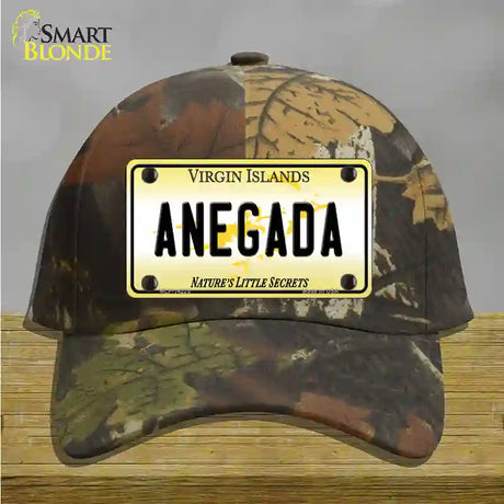 Virgin Islands Anegada Novelty License Plate Hat Cotton / Camoflauge