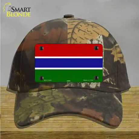 Gambia Flag Novelty License Plate Hat Cotton / Camoflauge