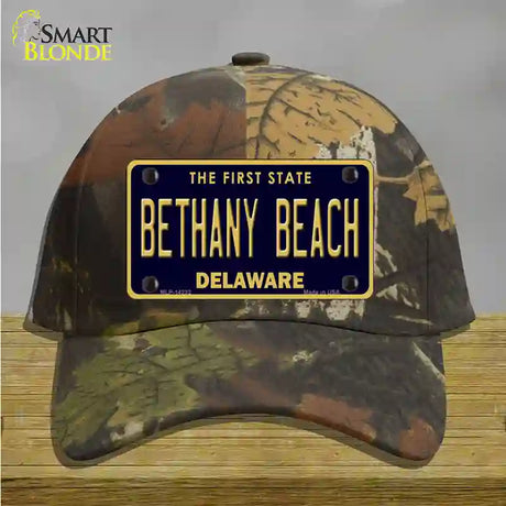 Bethany Beach Delaware Novelty License Plate Hat Cotton / Camoflauge