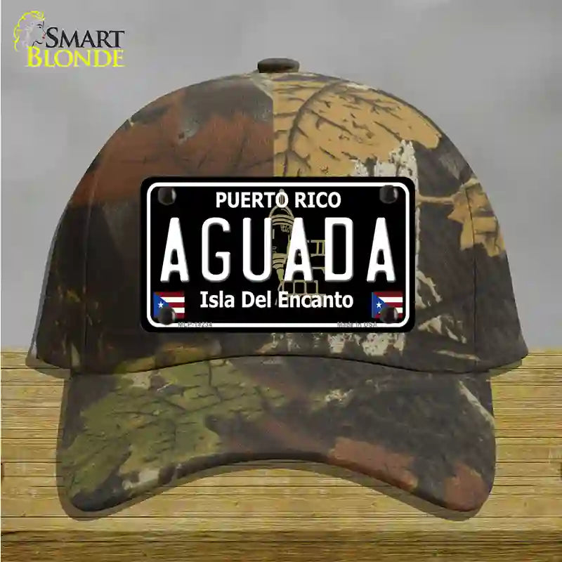 Aguada Puerto Rico Black Novelty License Plate Hat Cotton / Camoflauge