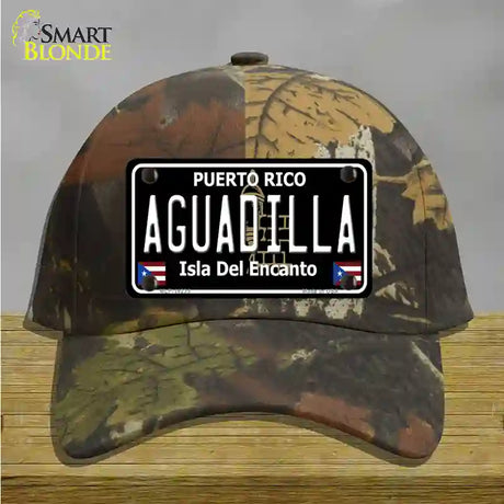 Aguadilla Puerto Rico Black Novelty License Plate Hat Cotton / Camoflauge