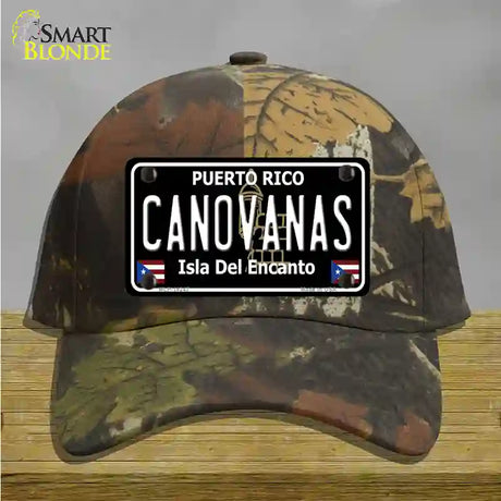 Canovanas Puerto Rico Black Novelty License Plate Hat Cotton / Camoflauge