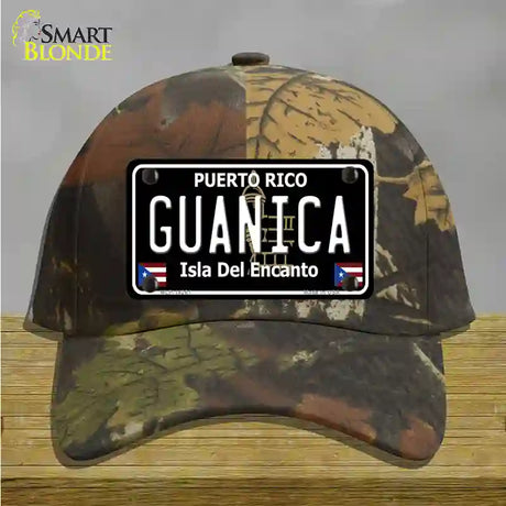 Guanica Puerto Rico Black Novelty License Plate Hat Cotton / Camoflauge