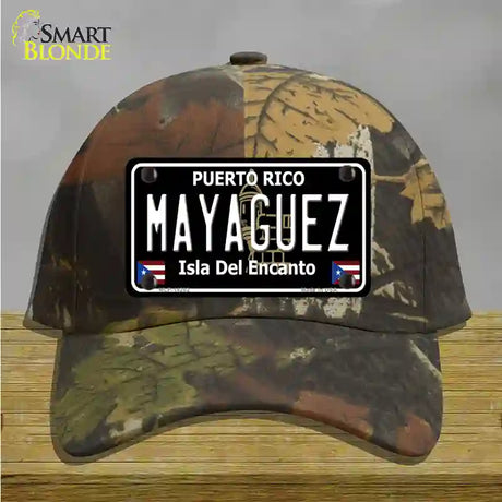 Mayaguez Puerto Rico Black Novelty License Plate Hat Cotton / Camoflauge