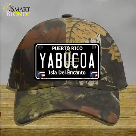 Yabucoa Puerto Rico Black Novelty License Plate Hat Cotton / Camoflauge