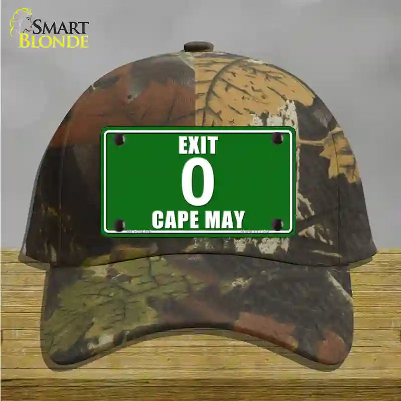 Exit 0 Cape May Novelty License Plate Hat Cotton / Camoflauge