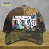 Bourbon St License Plate Art Novelty License Plate Hat Cotton / Camoflauge