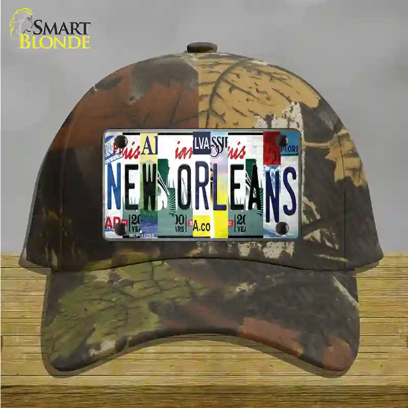 New Orleans License Plate Art Novelty License Plate Hat Cotton / Camoflauge