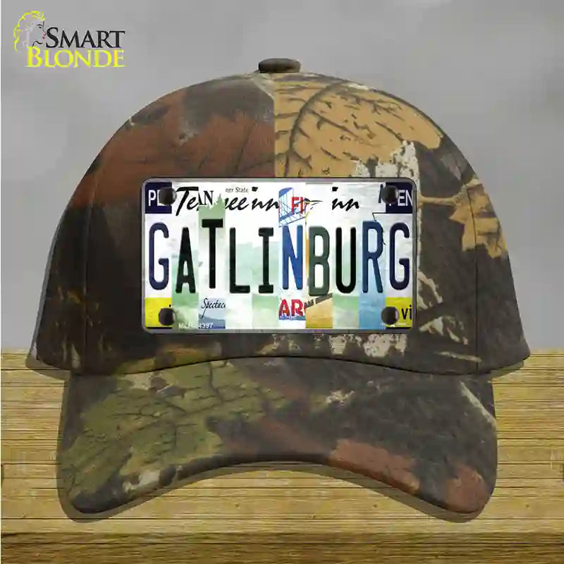 Gatlinburg License Plate Art Novelty License Plate Hat Cotton / Camoflauge