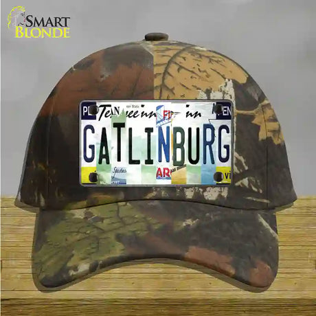 Gatlinburg License Plate Art Novelty License Plate Hat Cotton / Camoflauge