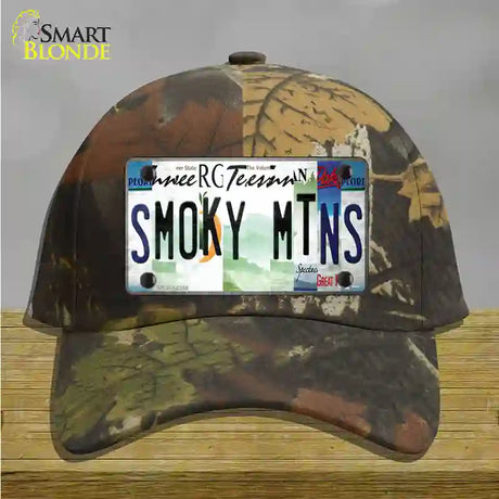 Smoky Mountains License Plate Art Novelty License Plate Hat Cotton / Camoflauge