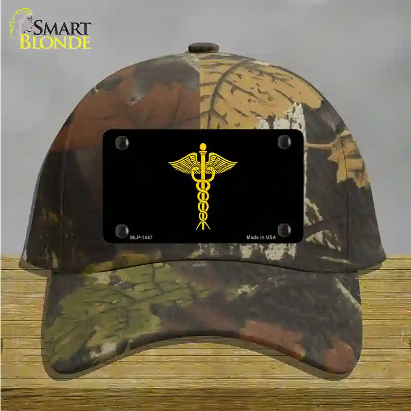 Caduceus Novelty License Plate Hat Cotton / Camoflauge