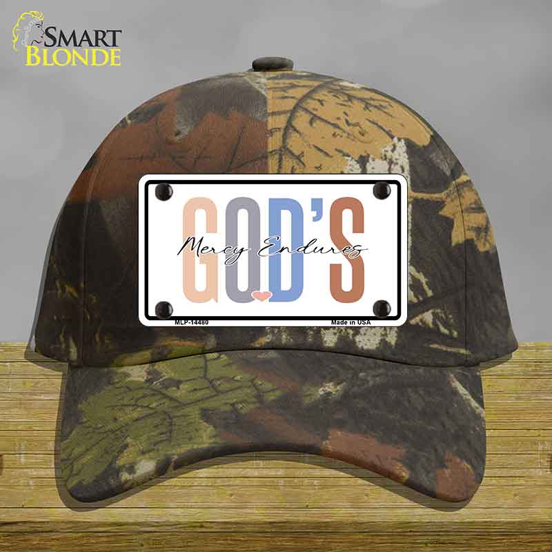 Gods Mercy Endures Novelty License Plate Hat HAT-MLP-14480