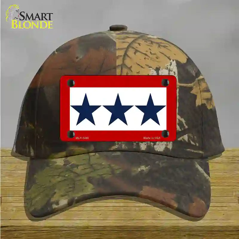 Blue Star Three Novelty License Plate Hat Cotton / Camoflauge