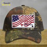 I Love America Flag Novelty License Plate Hat Cotton / Camoflauge