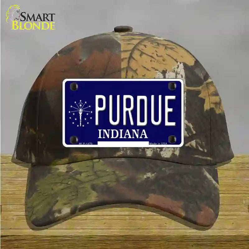 Purdue Indiana Novelty License Plate Hat Cotton / Camoflauge