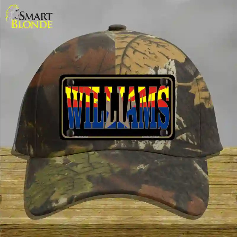 Williams Arizona State Flag Novelty License Plate Hat Cotton / Camoflauge