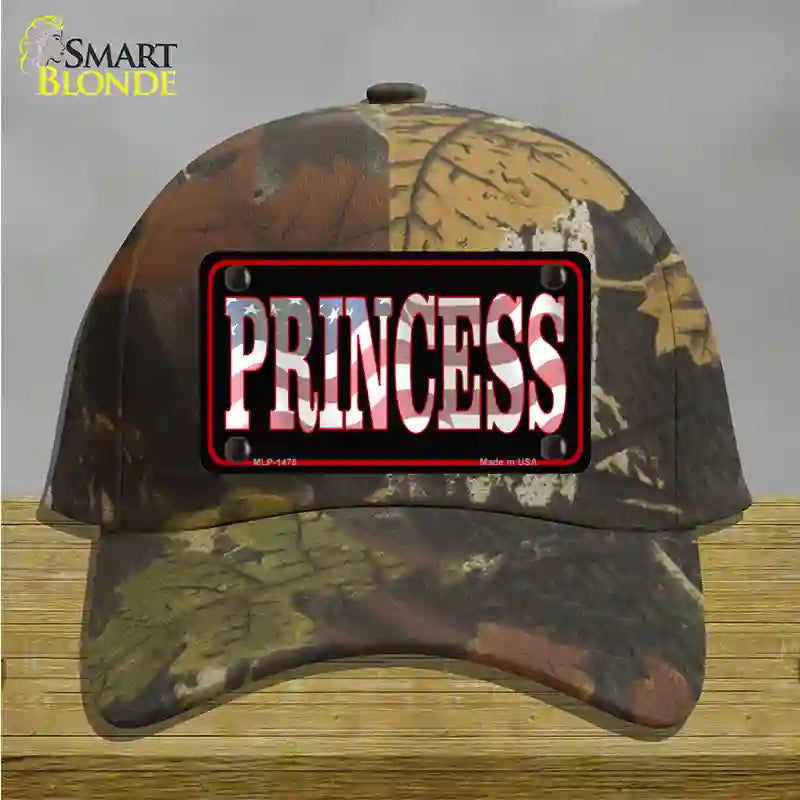 Princess Patriotic Novelty License Plate Hat Cotton / Camoflauge