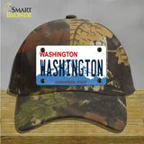 Washington State Novelty License Plate Hat Cotton / Camoflauge