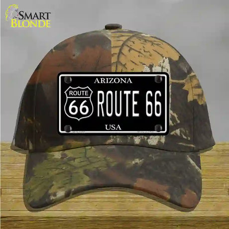 Route 66 Arizona Black Novelty License Plate Hat Cotton / Camoflauge