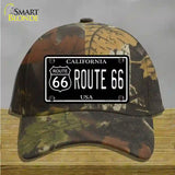 Route 66 California Black Novelty License Plate Hat Cotton / Camoflauge