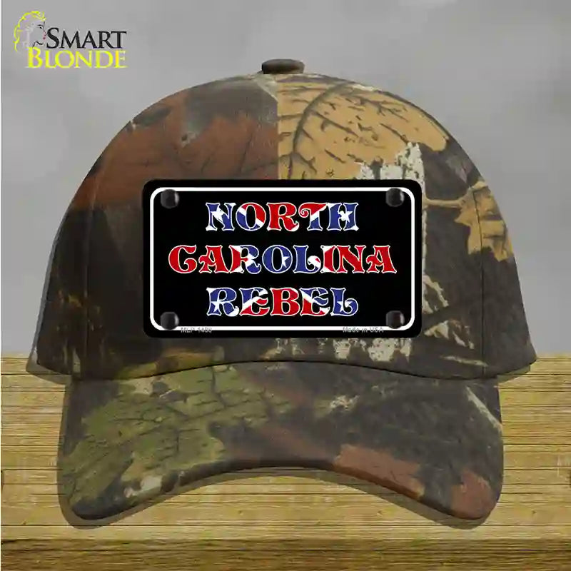 North Carolina Rebel Novelty License Plate Hat Cotton / Camoflauge