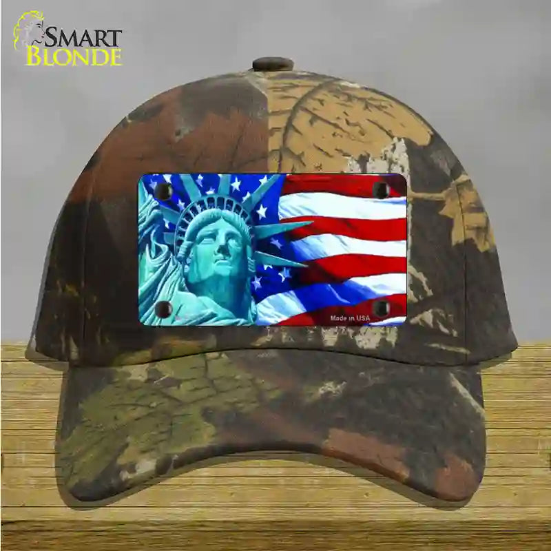 Lady Liberty Novelty License Plate Hat Cotton / Camoflauge