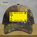 American Samoa Novelty License Plate Hat Cotton / Camoflauge