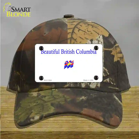 British Columbia Novelty License Plate Hat Cotton / Camoflauge