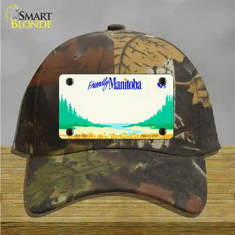 Manitoba Novelty License Plate Hat Cotton / Camoflauge