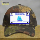 Nova Scotia Novelty License Plate Hat Cotton / Camoflauge