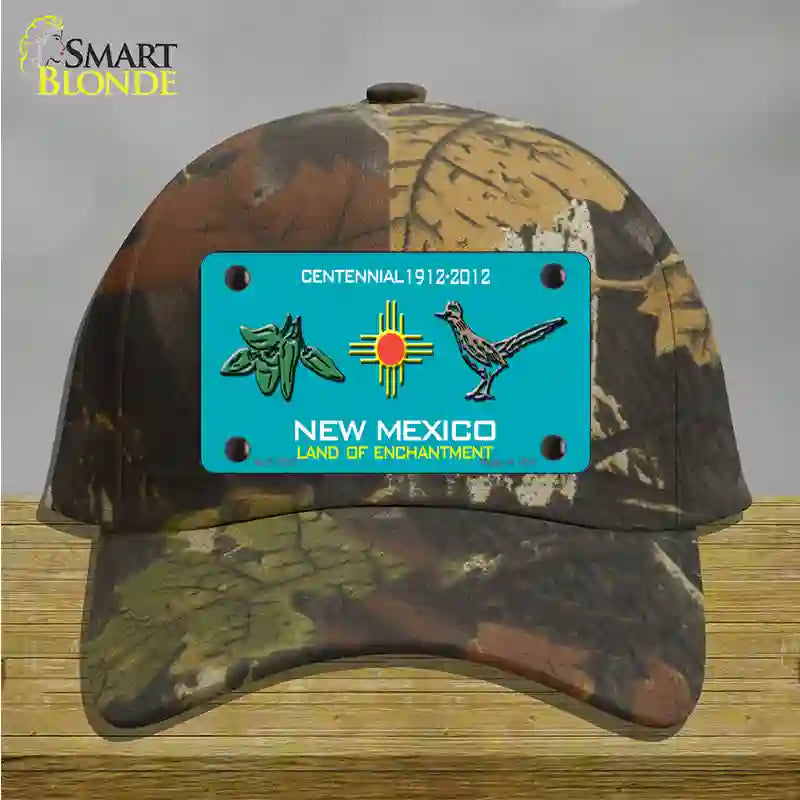 Green Chili & Road Runner New Mexico Novelty License Plate Hat Cotton / Camoflauge